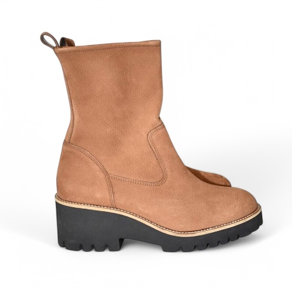 Paul Green NEWBURY Suede Wedge Boots BROWN PLATFORM CHUNKY Women’s 5.5 - Picture 1 of 10